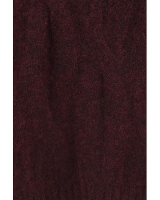 Allude Red Cashmere And Silk Sweater With Voluminous Sleeves Kashmir/Capra Hircus