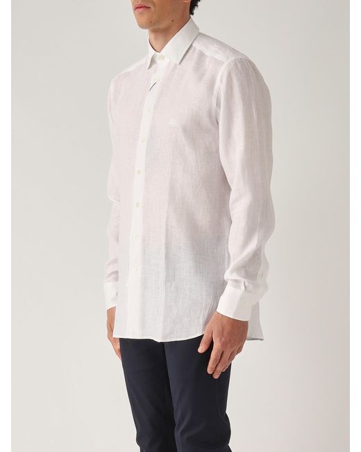 Etro Natural Shirt Roma Logo Shirt for men