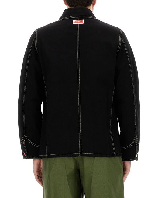 KENZO Black Workwear Jacket for men