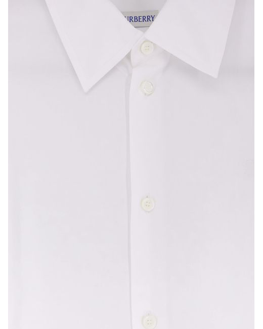 Burberry White Organic Cotton Shirt for men