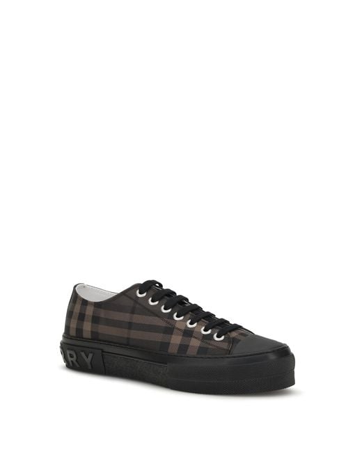 Burberry Black Jack Check Nylon-Blend Sneakers for men
