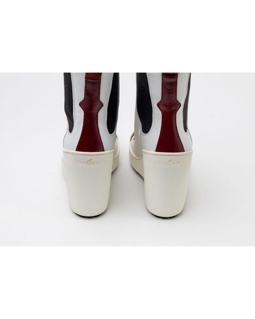 Hogan White H249 Hi-Top Matelasse Shoe