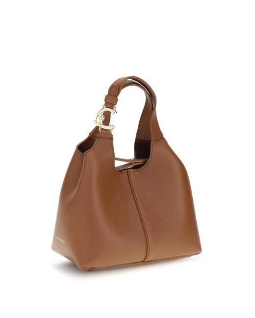Coccinelle Brown Handbag C-Easy Calf Leather Shoulder Bags