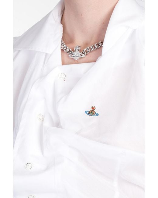 Vivienne Westwood White Ss Drunken Shirt