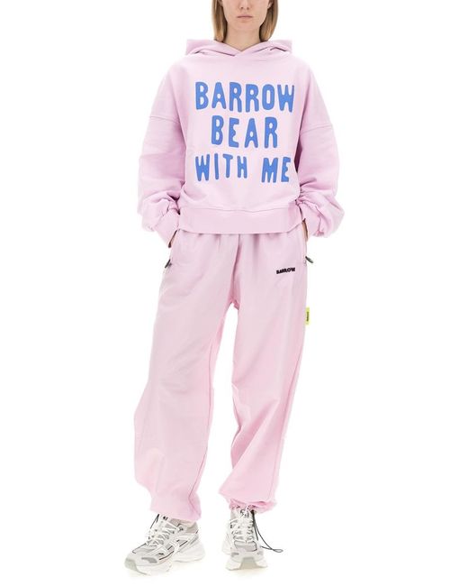 Barrow Pink Jogging Pants With Logo