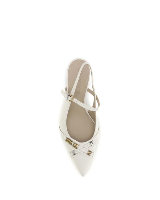 Pinko White Gloria 18 Pumps
