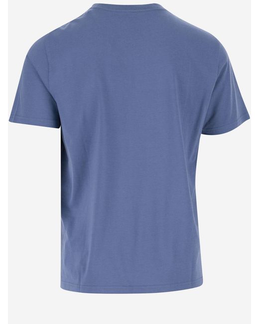 Carhartt Blue Cotton T-shirt With Logo for men