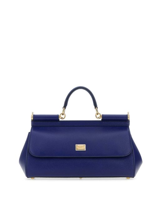 Dolce & Gabbana Blue Leather Medium Sicily Handbag