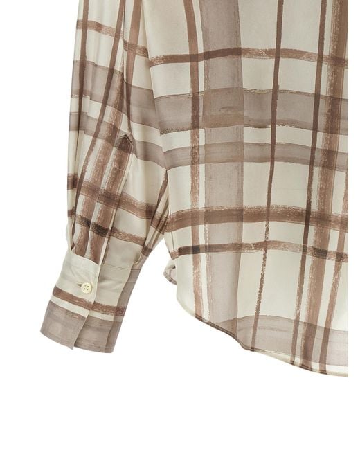 Brunello Cucinelli Natural Silk Blouse