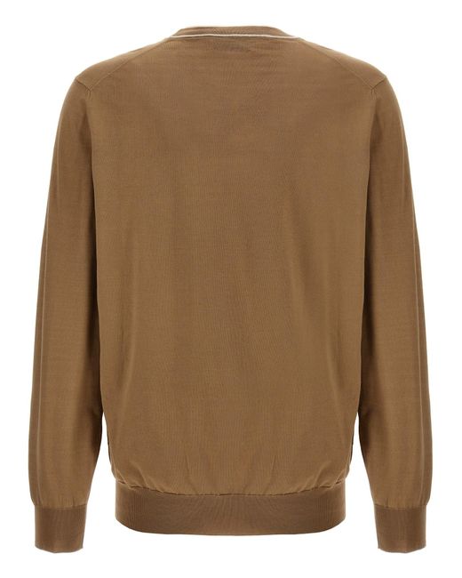 Brunello Cucinelli Brown Cotton Sweater Sweater, Cardigans for men