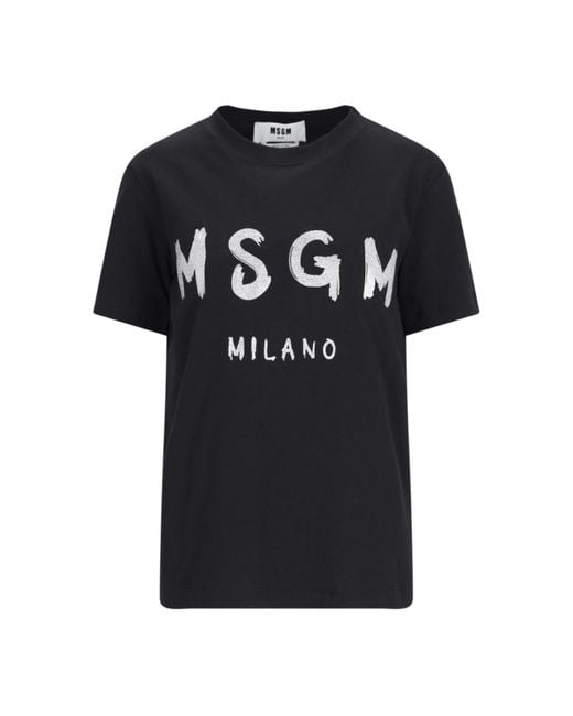 MSGM Black Logo T-Shirt