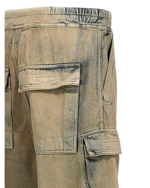 Rick Owens Natural Double Cargo Jumbo Belas Jeans for men