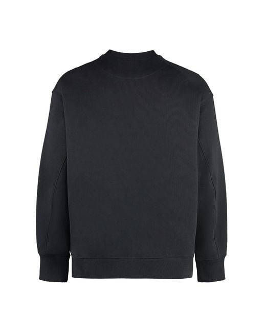 Y-3 Black Cotton Crew-neck Sweatshirt for men