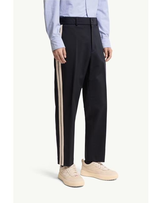 Moncler Blue Pantalon Technique Archivio Bleu Marine Trousers for men