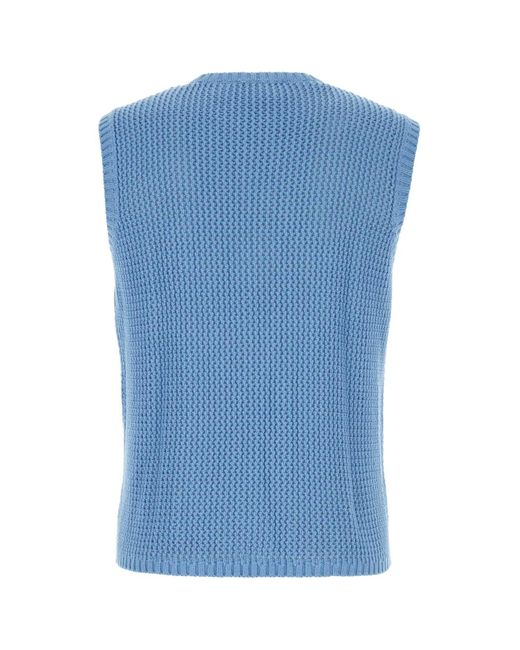 GIMAGUAS Blue Cerulean Cotton Bridget Vest for men
