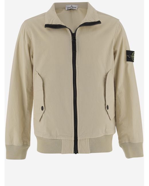 Stone Island Natural Jacket Stretch Cotton Cotton; Elastane