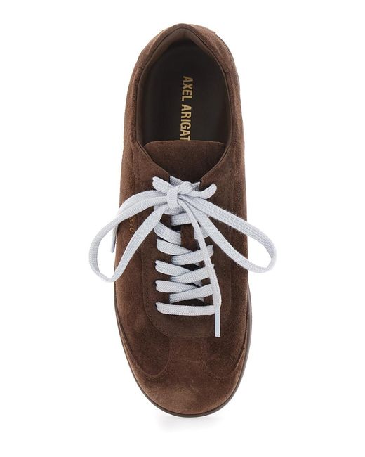Axel Arigato Brown Low-Top Sneakers Zane Leather Trainers for men