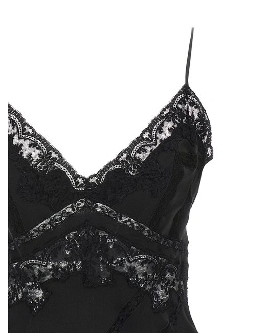 Ermanno Scervino Black Lace Insert Top Tops