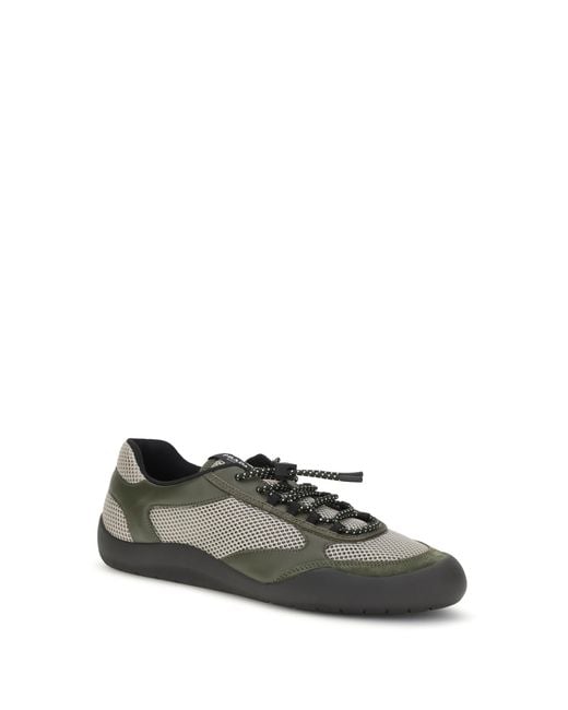 Prada White Sneakers Speedrock Upper Polyester Trainers for men