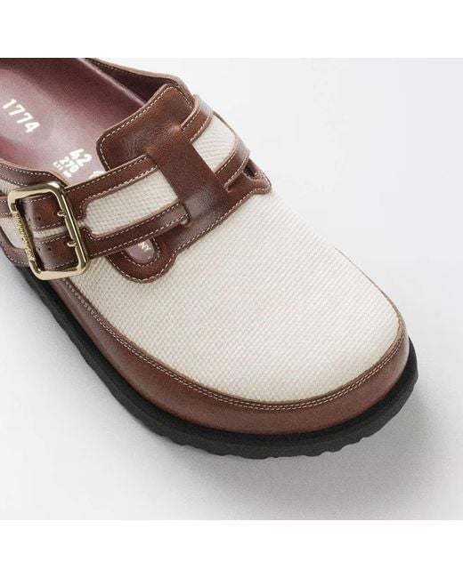 Birkenstock Brown Boston Bold Canvas 1774 (Regular) Sandal for men
