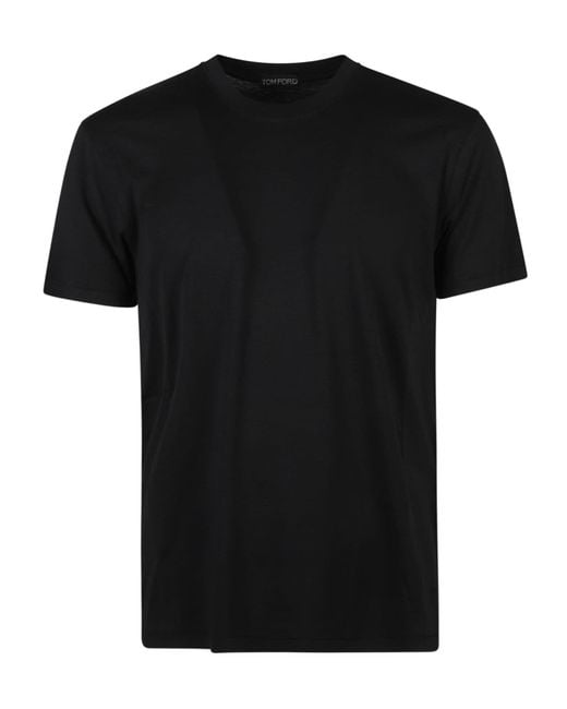 Tom Ford Regular Plain T-shirt in Black for Men | Lyst