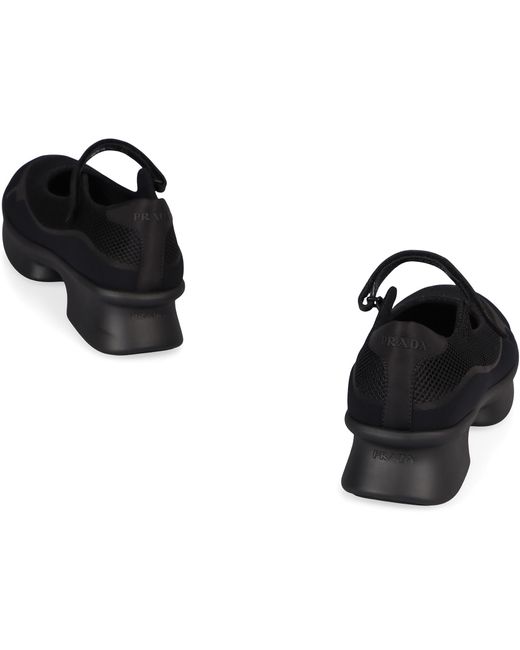 Prada Black Mesh Sneakers Technical Fabric Trainers