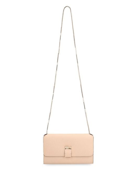 Valextra Natural Nolo Leather Clutch Calf Bags