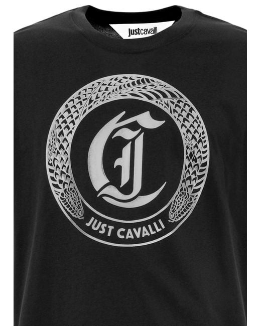 Roberto Cavalli Black Just Cavalli T-Shirt for men