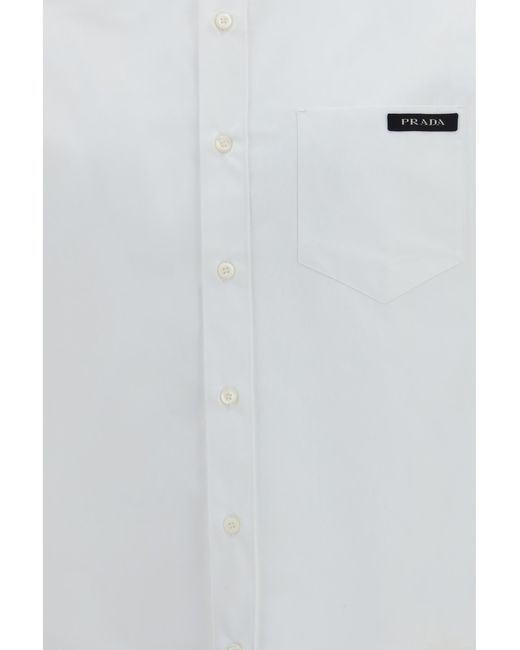 Prada White Classic Cotton Shirt for men