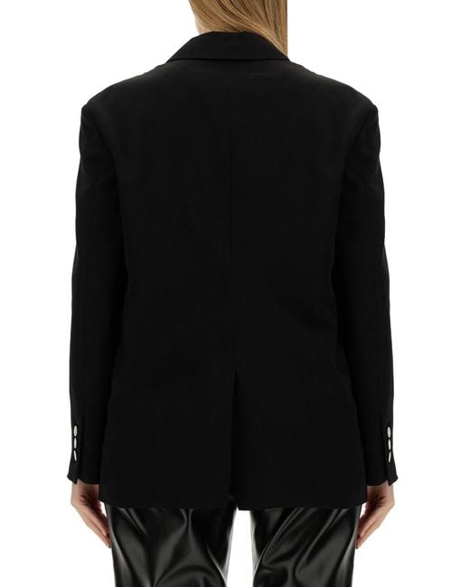 Moschino Black Single-Breasted Jacket Viscose