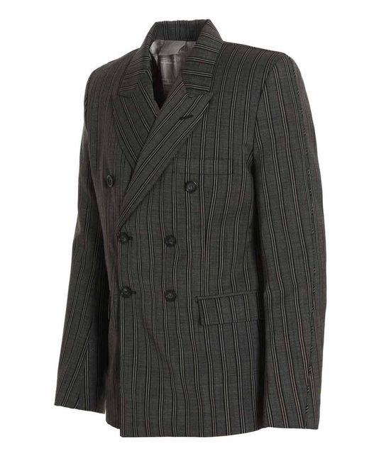 VTMNTS Black Blazer 'tonal Double Breasted Tailored' for men