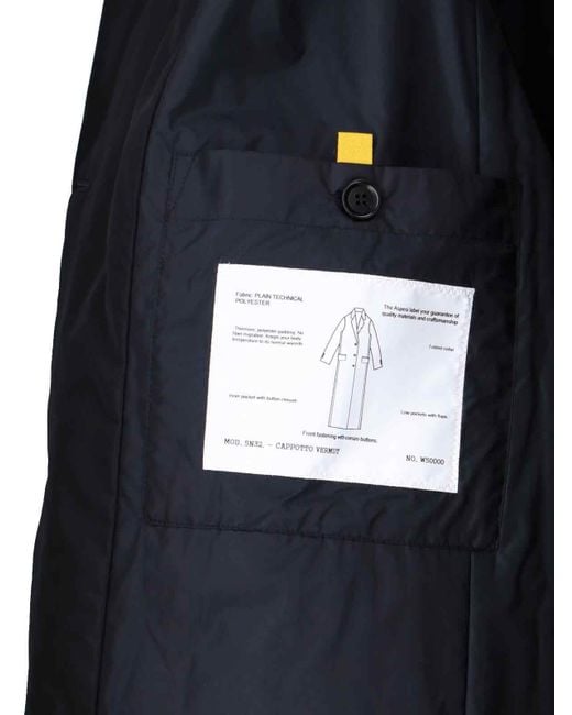 Aspesi Black Technical Fabric Coat