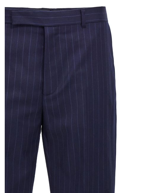 Givenchy Blue Pinstriped Tailored Trousers for men