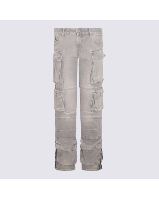 The Attico Gray Cotton Essie Cargo Jeans