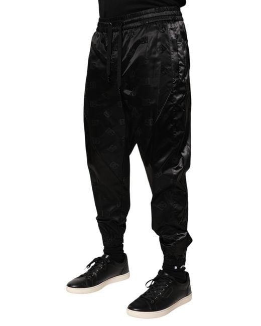 Dolce & Gabbana Black Monogram Jogger for men