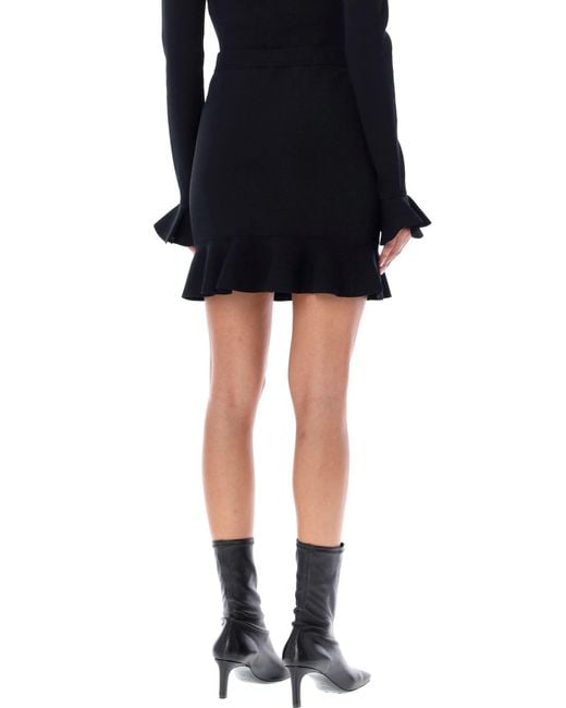 J.W. Anderson Black Ruffled Hem Mini Skirt