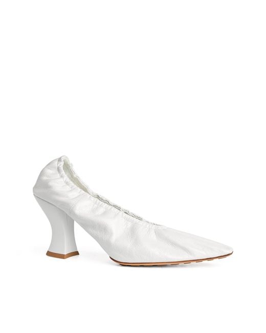 Bottega Veneta White Almond 75Mm Pumps