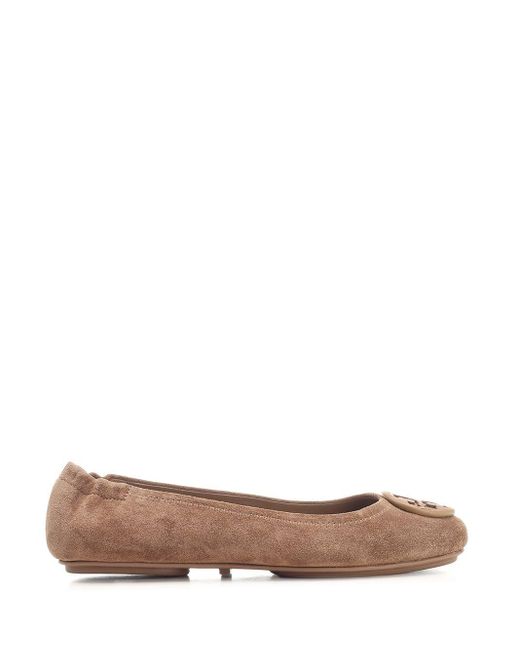 Tory Burch Brown Minnie Ballet Flats