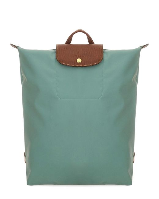 Longchamp Green "M Le Pliage" Backpack