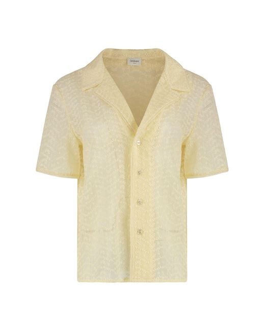 Saint Laurent Yellow Muslin Pajama Set