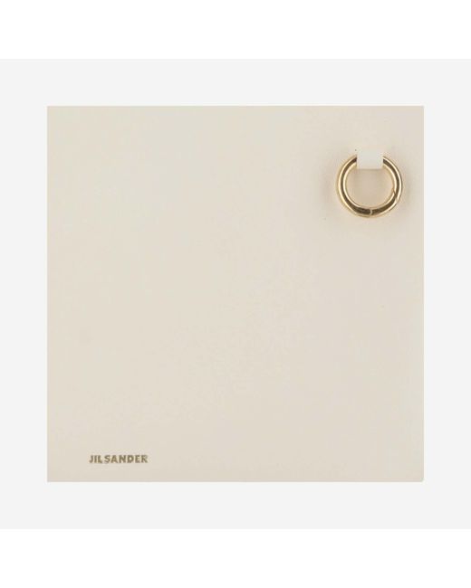 Jil Sander Natural Leather Shoulder Bag With Logo Sheep Satchels & Cross Body