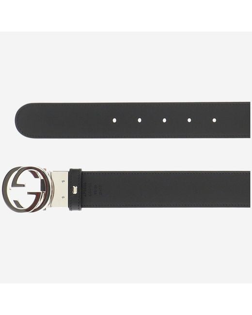 Gucci Black Reversible Belt, Polyurethane for men