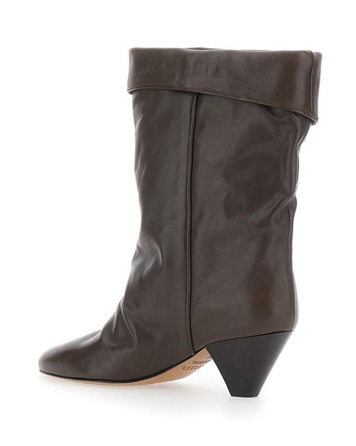 Isabel Marant Brown Ankle Boots Dalby Leather