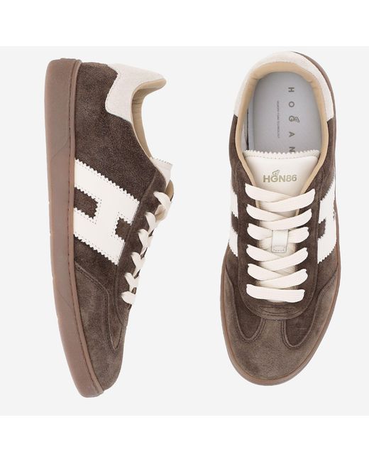Hogan Brown Sneakers Cool Suede Trainers