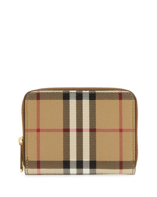Burberry Brown Printed E-Canvas Wallet