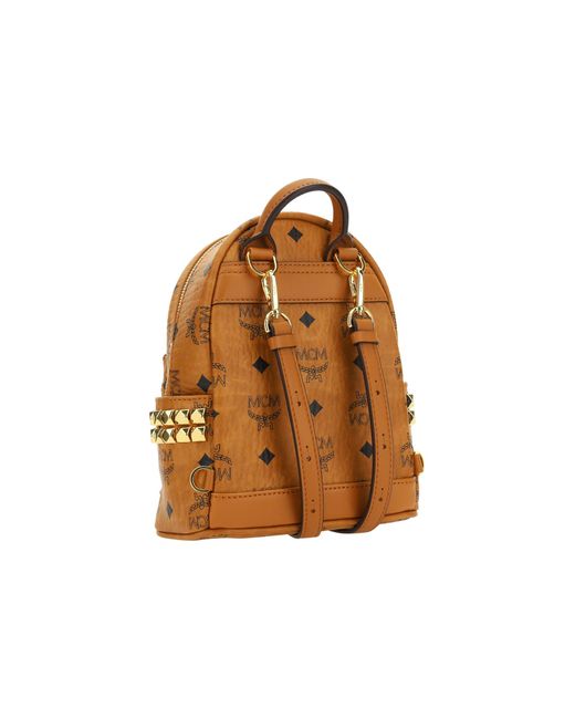 MCM Brown Mini Stark Backpack for men