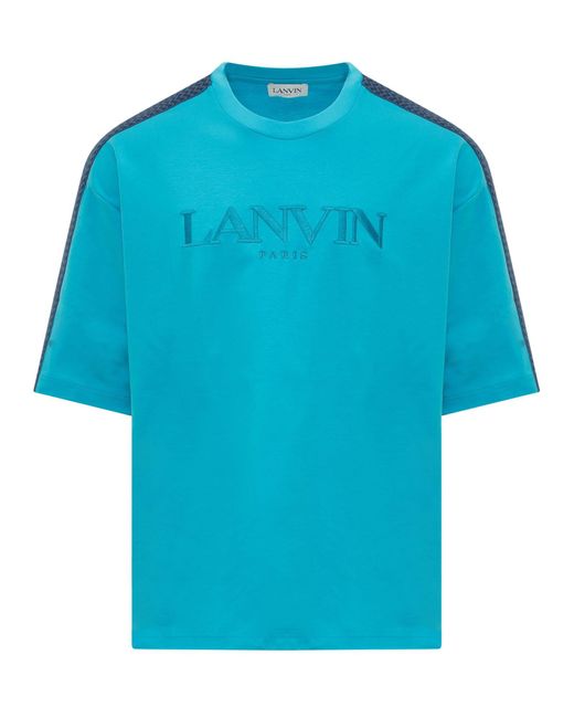 Lanvin Blue T-shirt With Logo for men