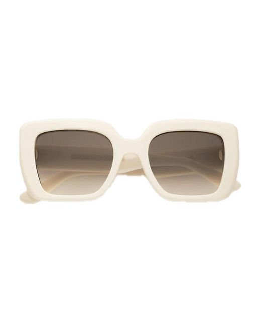Emmanuelle Khanh White Foxy Bio-Naylon Sunglasses