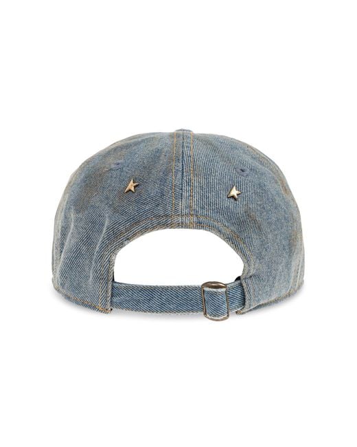 Golden Goose Deluxe Brand Blue Denim Baseball Cap