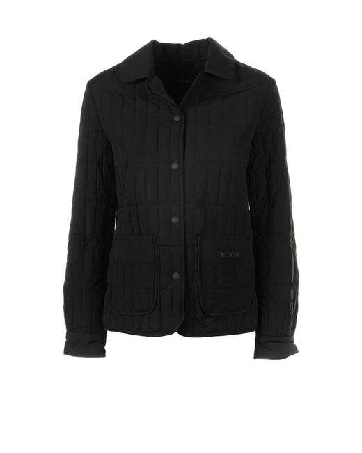 Mackage Black Sian Vertical Quilted Jacket With Open Collar